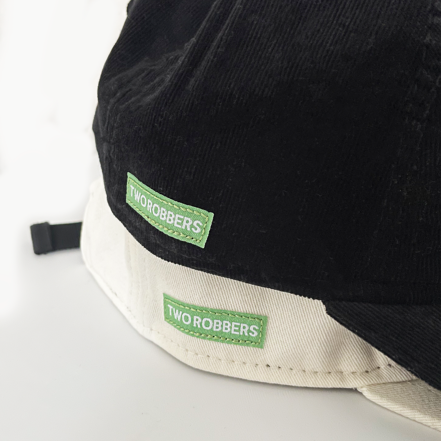 Two Robbers Logo Five Panel Hat - Black Corduroy